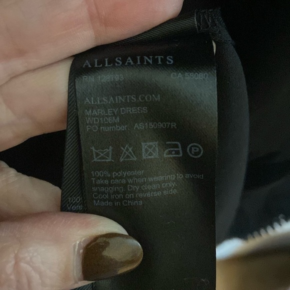 All Saints Marley Dress in size 2, lined, preloved condition - Picture 12 of 12